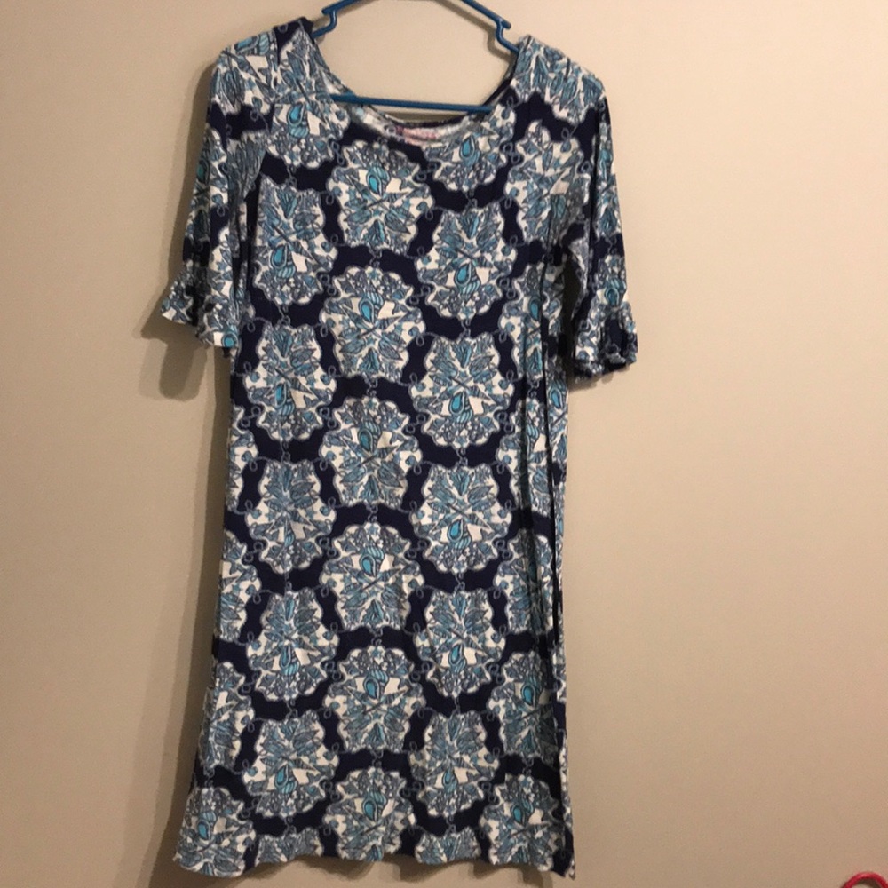 Lilly Pulitzer boat neck flutter sleeve shift
